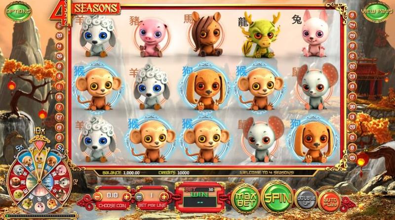 Betsoft 4 Seasons Pokie Screenshot