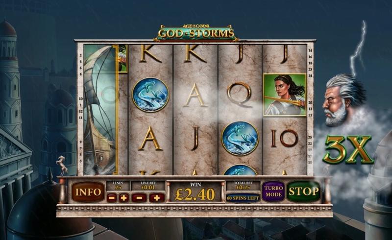 Playtech Age of the Gods - God of Storms - Pokie Screenshot