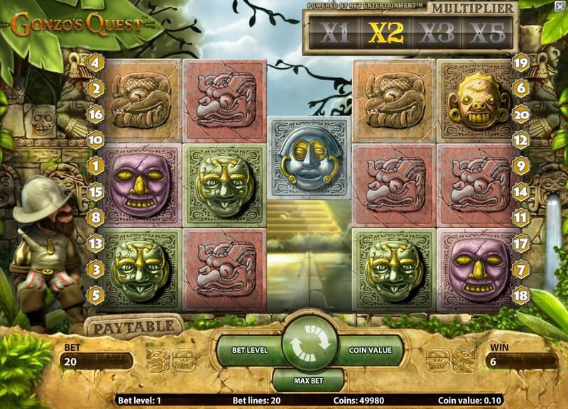 NetEnt Gonzo's Quest Pokie Screenshot
