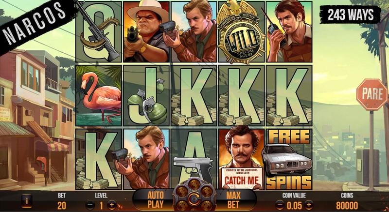 NetEnt Narcos Pokie Screenshot
