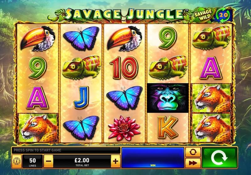 Playtech Savage Jungle Pokie Screenshot