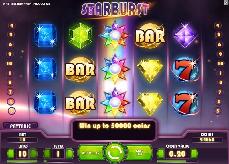 NetEnt Starburst Pokie Screenshot