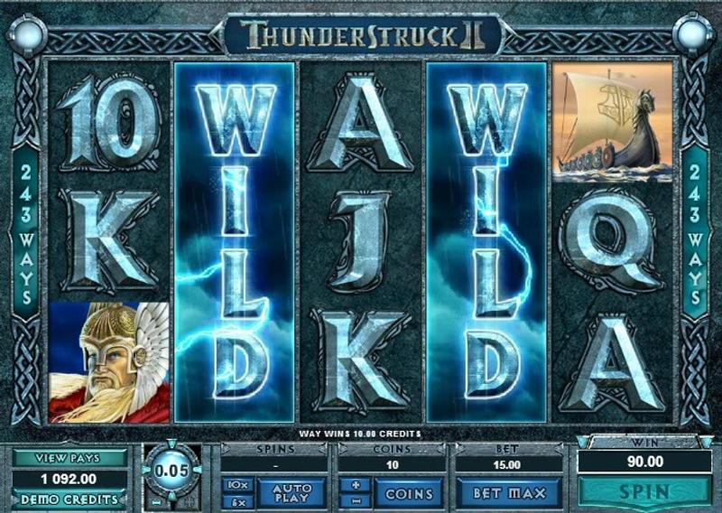 Microgaming Tunderstruck II Pokie Screenshot